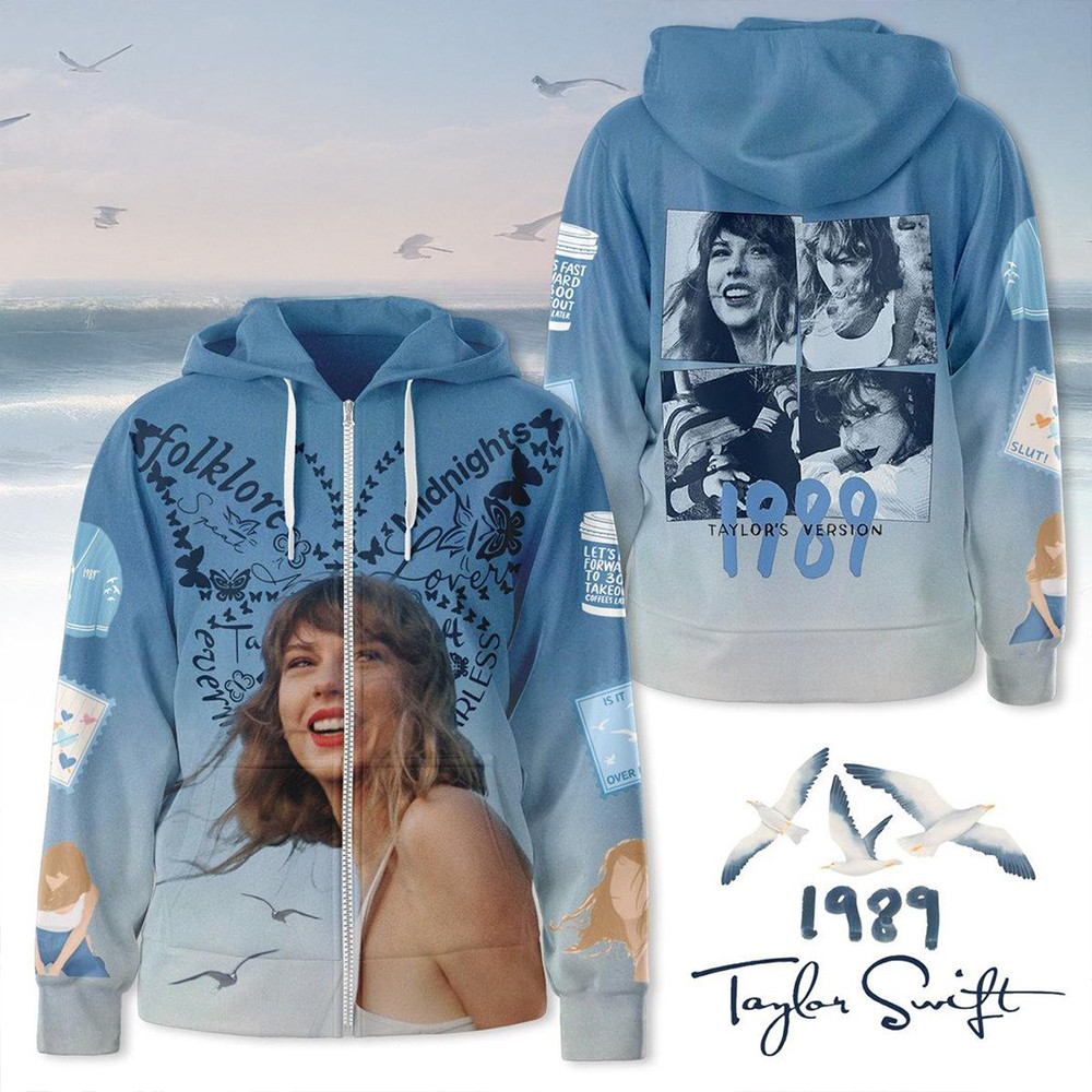 1989 Album Of Taylor Swift Taylor Version Zipper Hoodie Gifts For Swifties