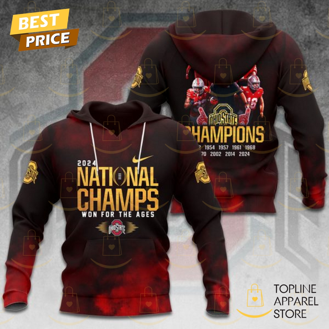 2024-2025 National Champs Won For The Ages Ohio State Buckeyes Hoodie