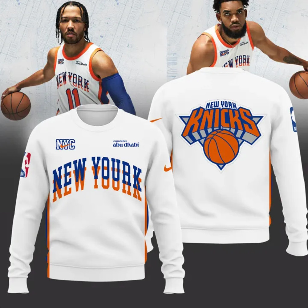 2024 25 New York Knicks  City Sweatshirt Good Gifts For Basketball Fans