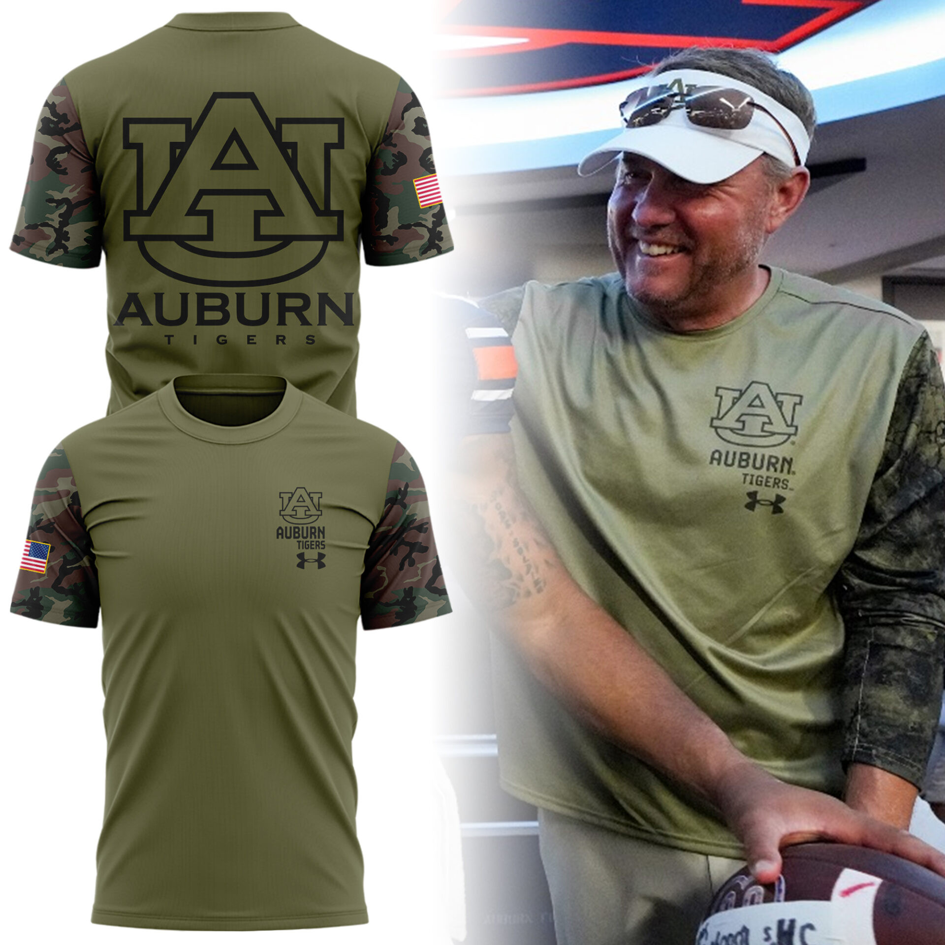 2024 Military Appreciation Auburn Tigers Football Shirt Presents For Basketball Fans