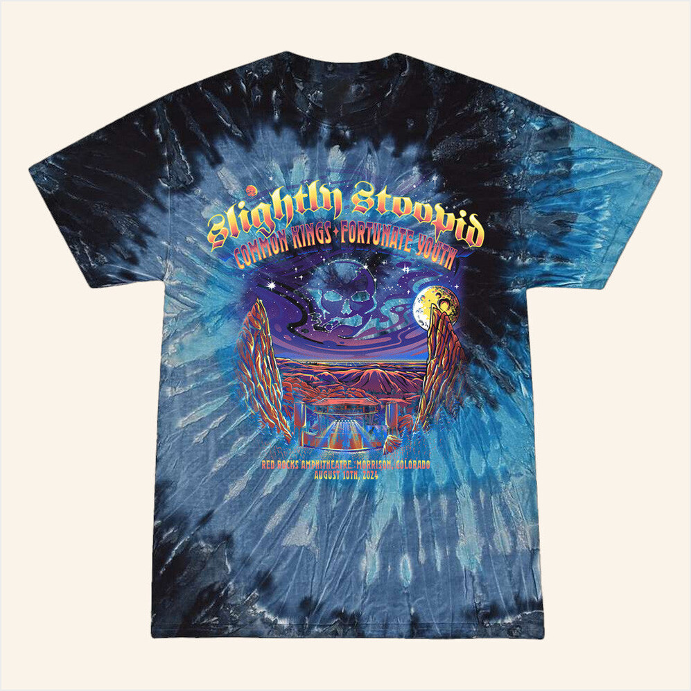2024 Red Rocks Event Tie Dye T-Shirt Slightly Stoopid Merch Birthday Gifts For Husband