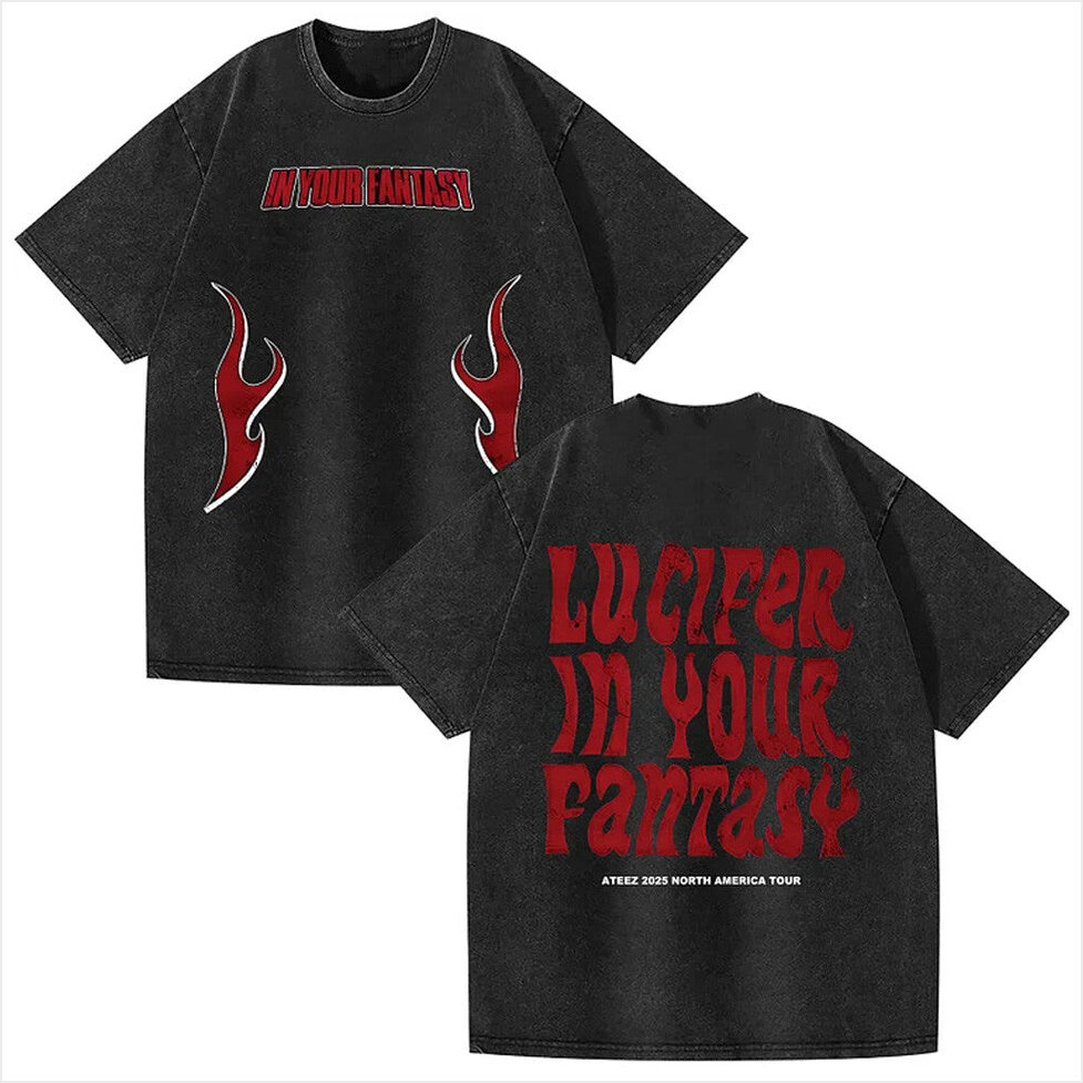 2025 ATEEZ In Your Fantasy World Tour North America Washed T-Shirt Ateez Merch Him Gifts