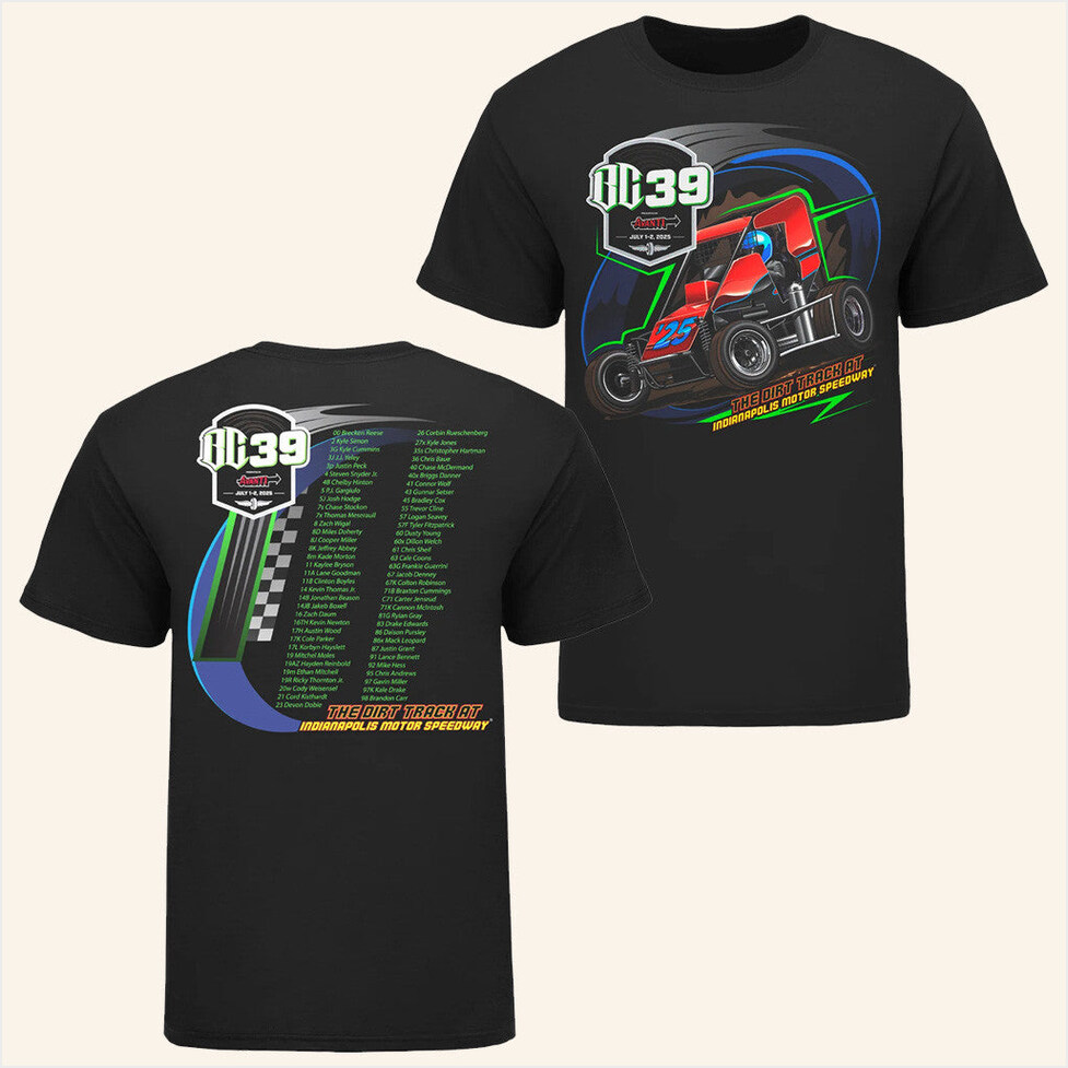 2025 Bc39 Entry Lineup Shirt Indianapolis Motor Speedway Merch Birthday Gift Ideas For Husband
