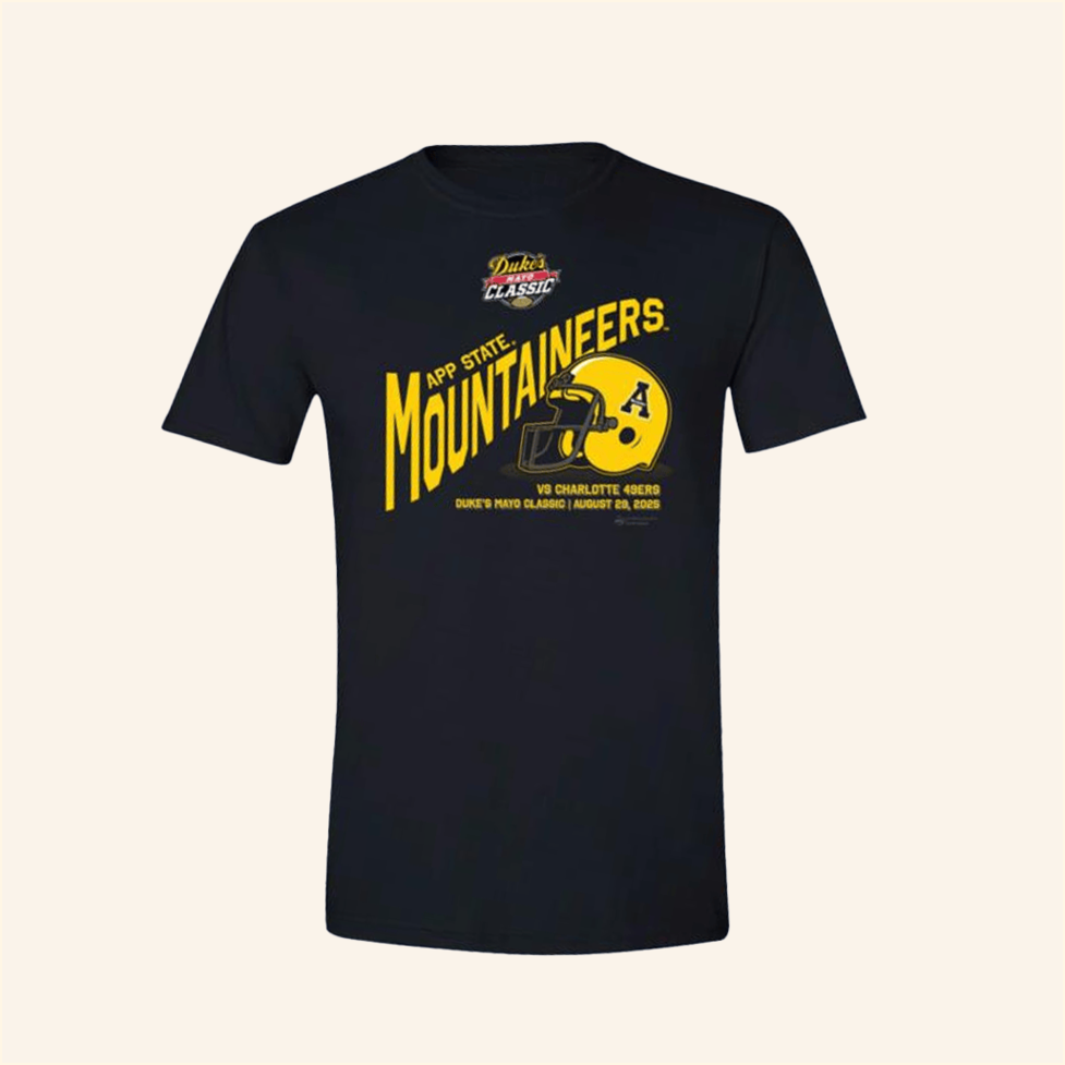 2025 Dukes Mayo Classic App State Black Shirt Dukes Mayo Classic Merch Him Birthday Gifts