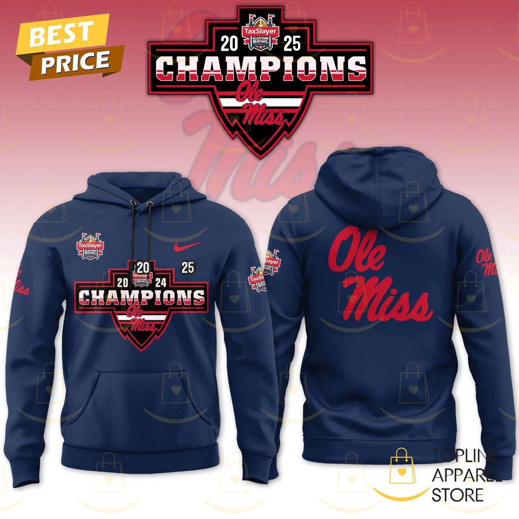 2025 Gator Bowl Gameday Ole Miss Rebels Hoodie - Blue