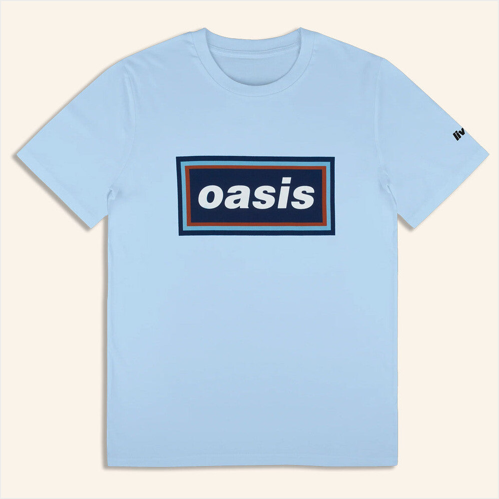2025 Live 25 96 Retro Logo T-Shirt Oasis Tour Merch Blue Birthday Gifts For Besties
