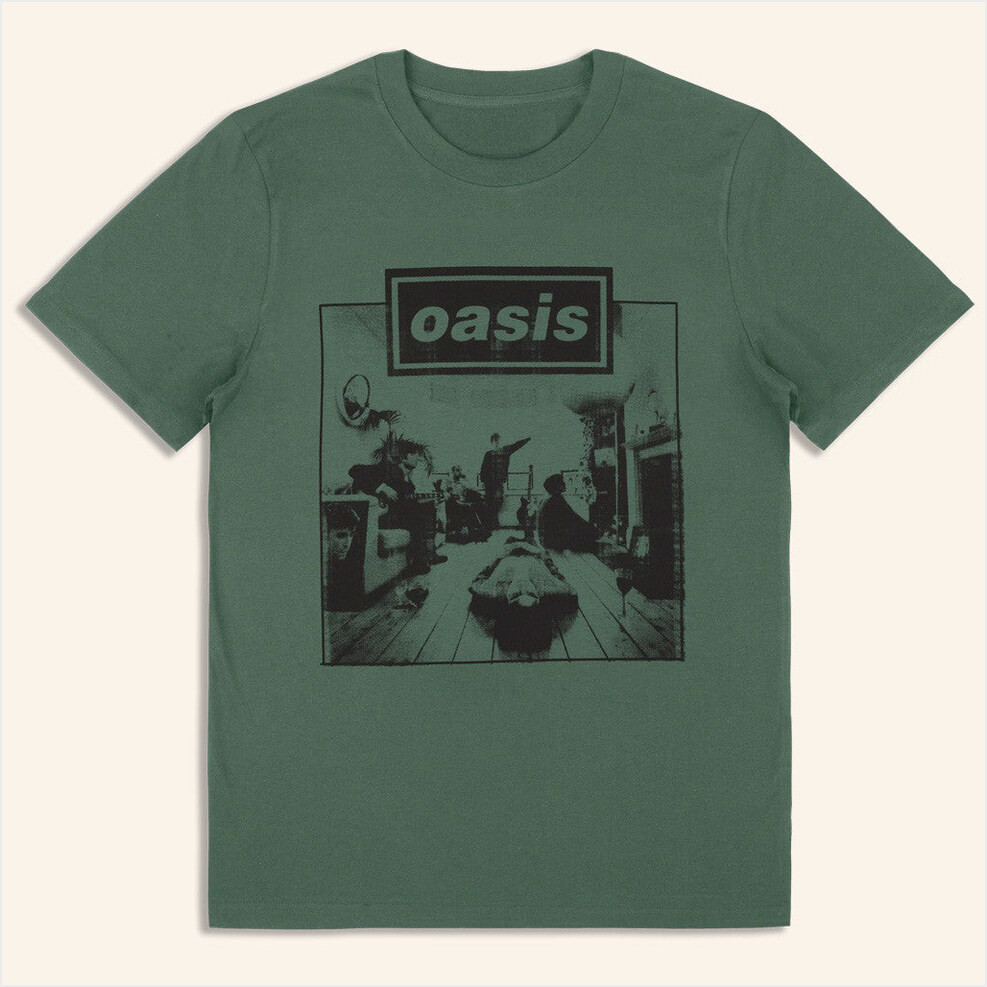 2025 Live 25 Definitely Maybe T-Shirt Oasis Tour Merch Green Best Friend Birthday Gifts