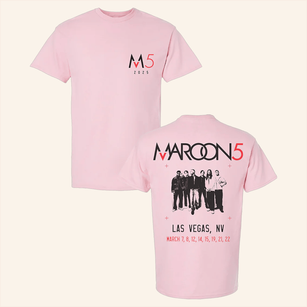 2025 Maroon 5 T-Shirt Las Vegas Merch Birthday Gifts For Besties Christmas Presents