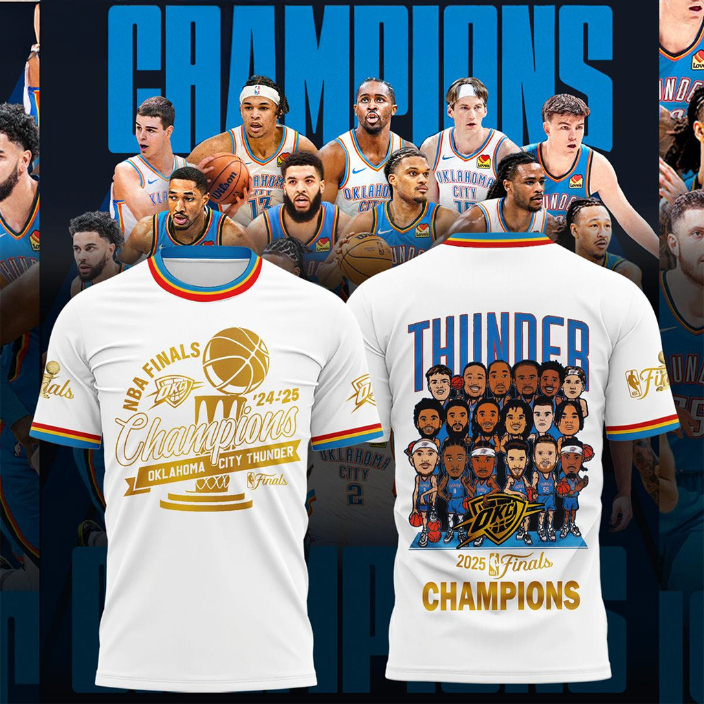 2025 NBA Championship Merch Oklahoma City Thunder NBA Finals Best Team Hoodie Shirt