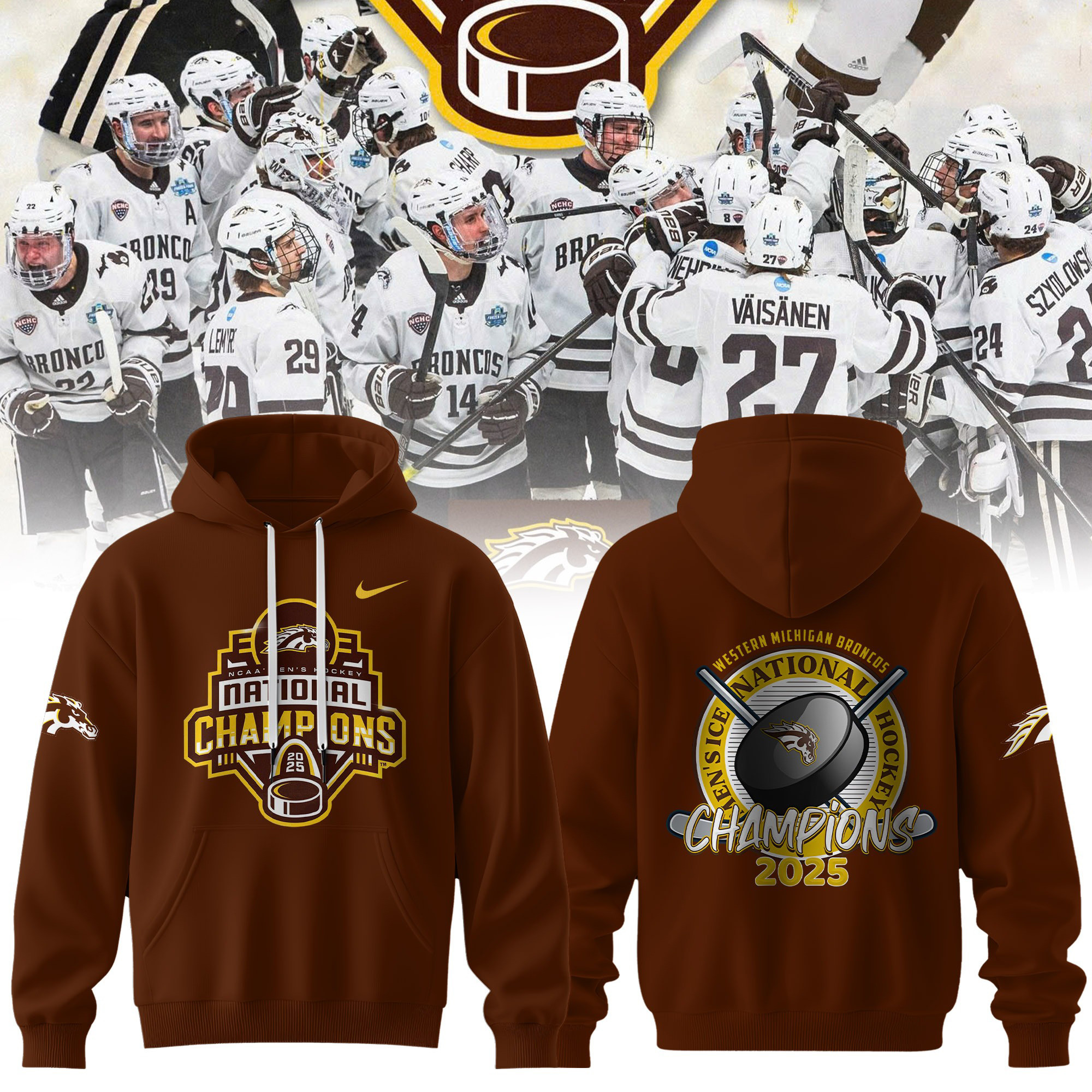 2025 NCAA Division MenÃ¢â‚¬â„¢s Ice Hockey Championship Champion Hoodie Gifts For NHL Fans