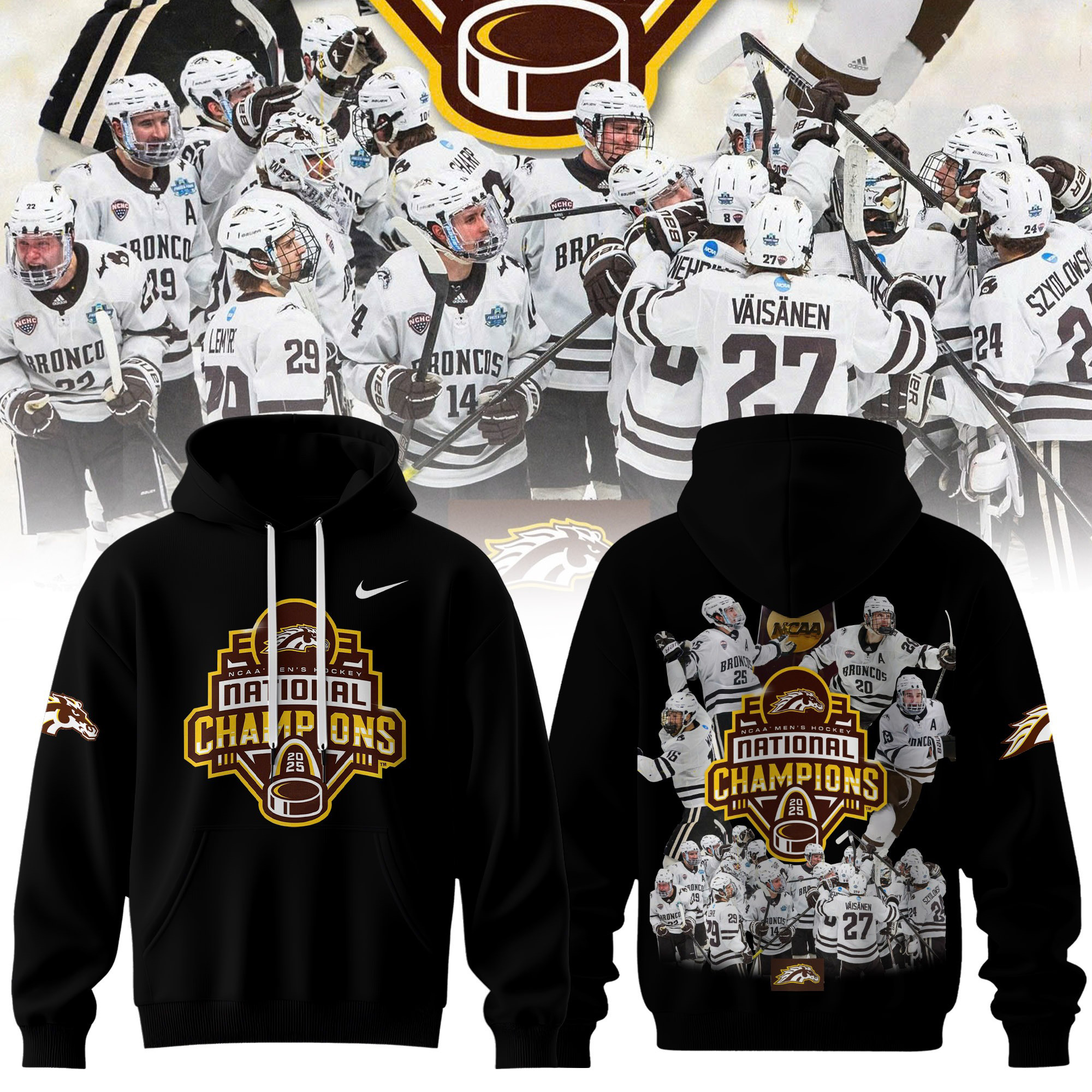 2025 NCAA Division MenÃ¢â‚¬â„¢s Ice Hockey Championship Champion Hoodie Unique Gifts For Hockey Lovers