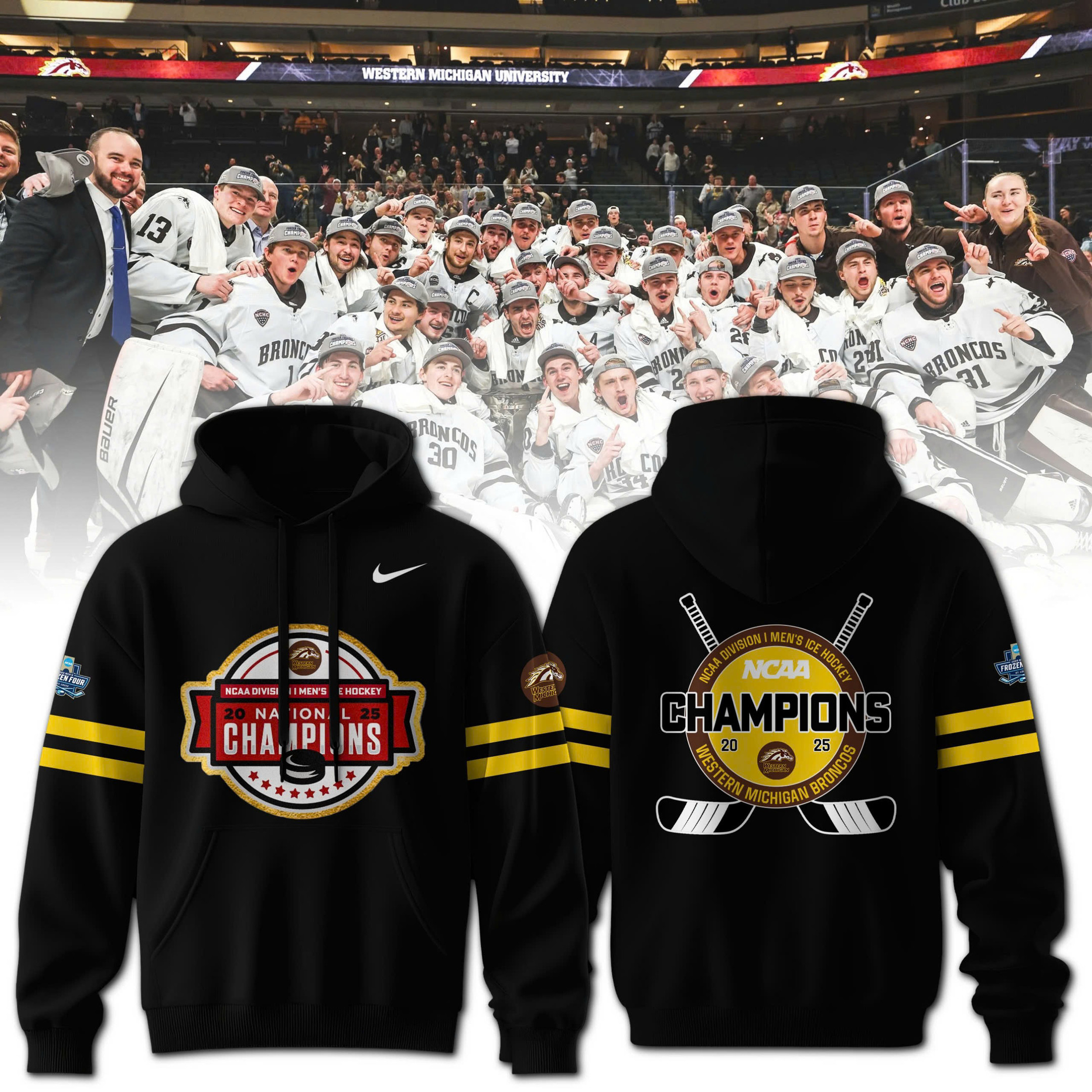 2025 NCAA Division MenÃ¢â‚¬â„¢s Ice Hockey Championship Hoodie Good Gifts For Hockey Fans