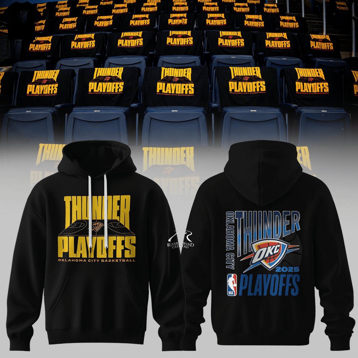 2025 Oklahoma City Thunder Playoff Hoodie Unique Gifts For Basketball Lovers