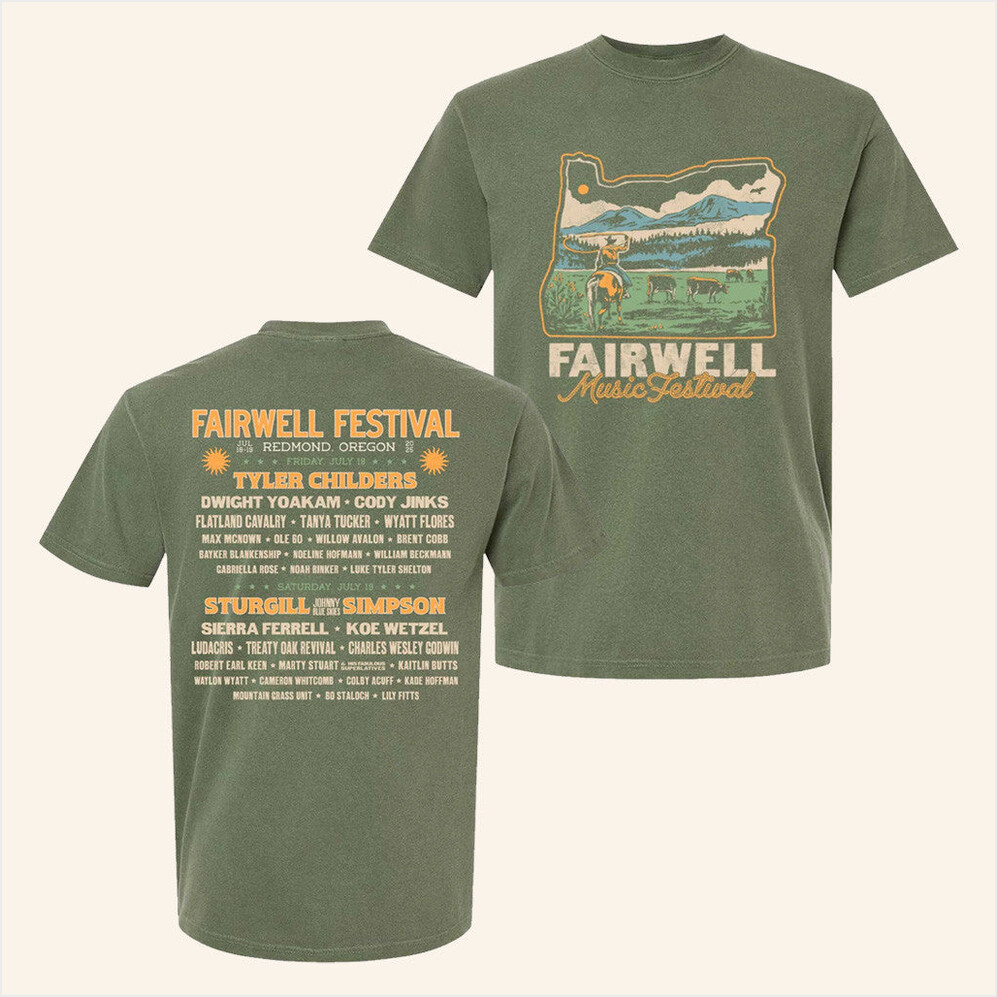 2025 Oregon T-Shirt Fairwell Festival Merch Gift Ideas For Father Birthday Gift Ideas