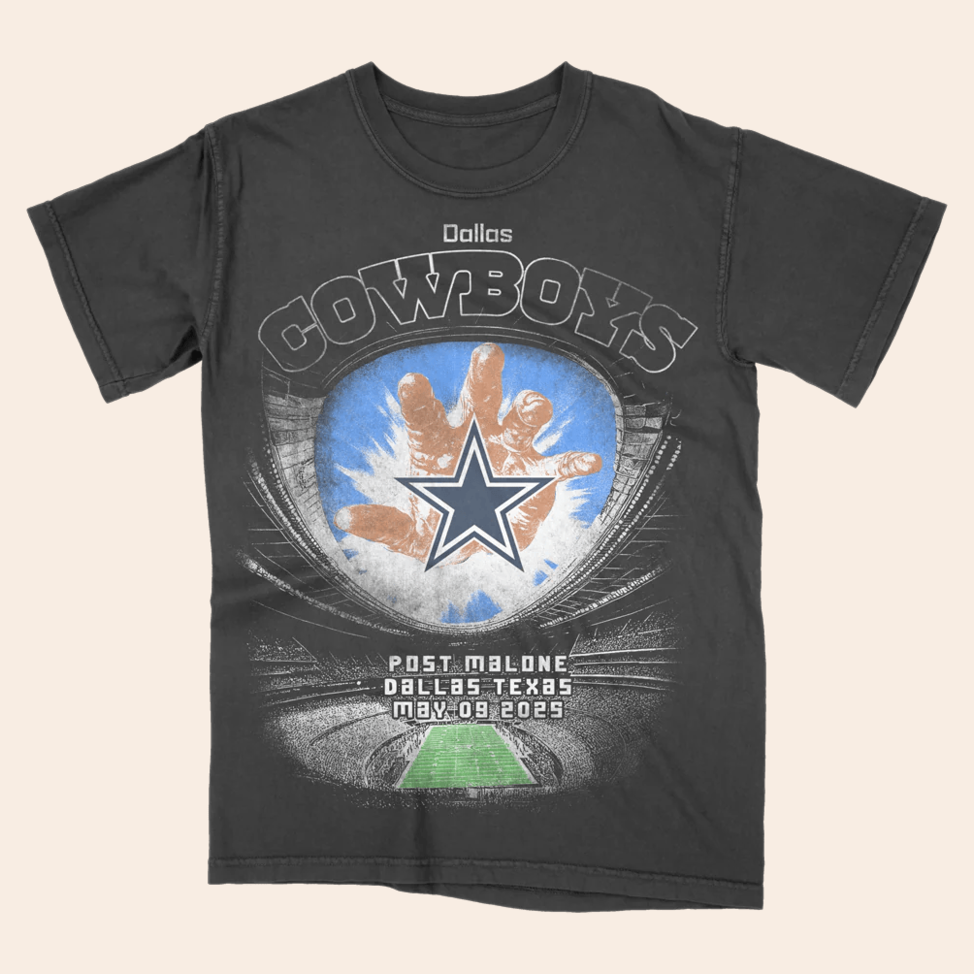 2025 Post Malone X Dallas Cowboys T-Shirt Post Malone Tour Merch Fathers Day Presents