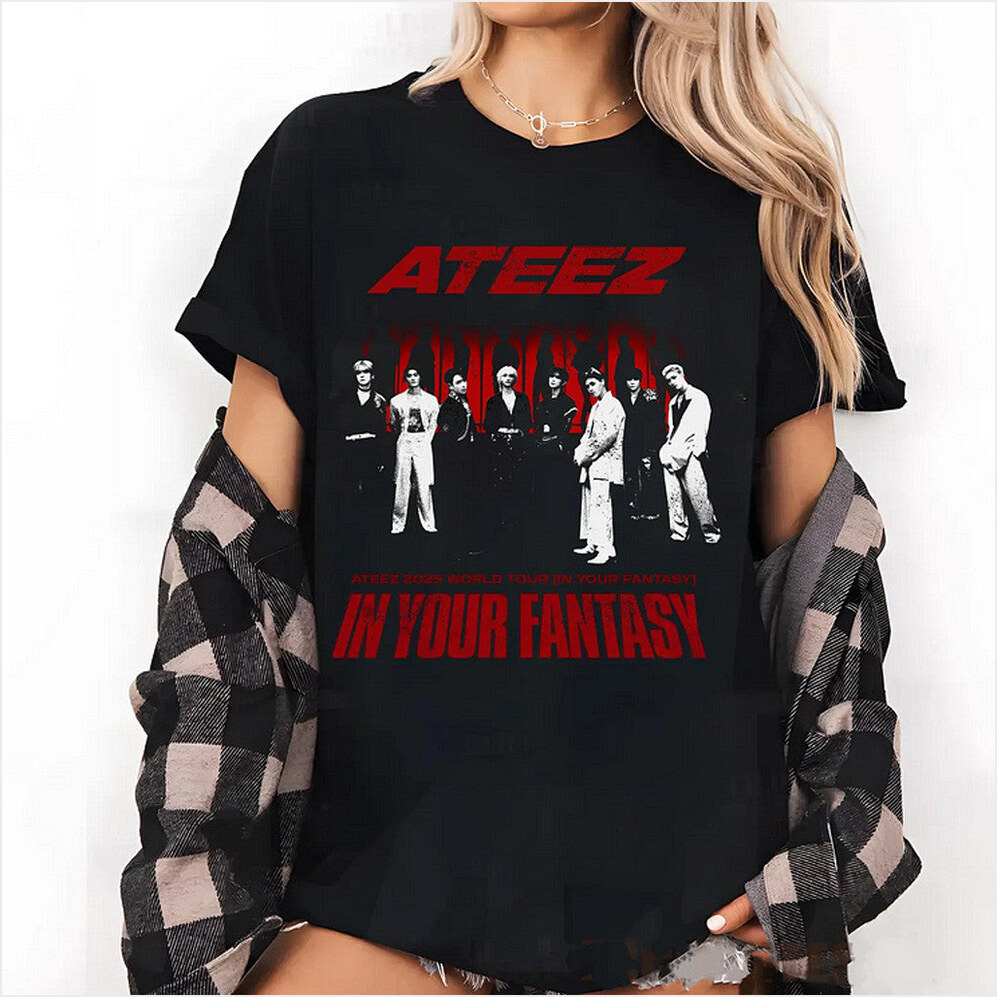 2025 World Tour In Your Fantasy Tour Photo T-Shirt Ateez Merch Best Birthday Gifts For Her