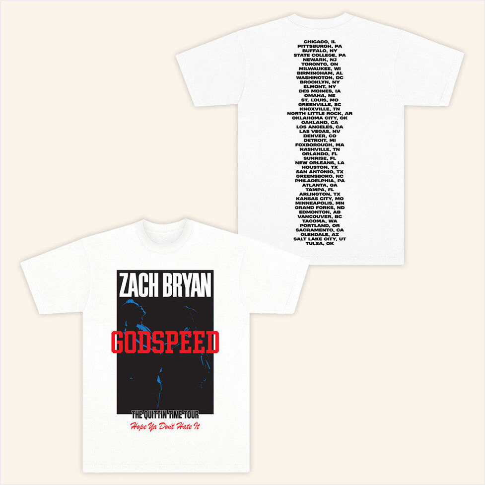 2025 ZB Godspeed White T-Shirt Zach Bryan Tour Merch Birthday Gifts For Father BFF Gifts Ideas