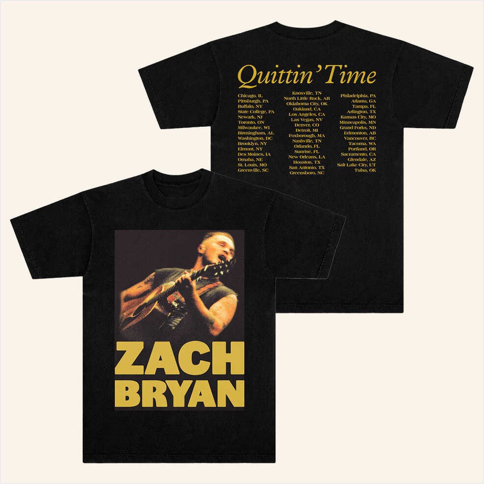 2025 ZB Guitar Washed Black T-Shirt Zach Bryan Tour Merch Gifts For Friends Gifts For BFF