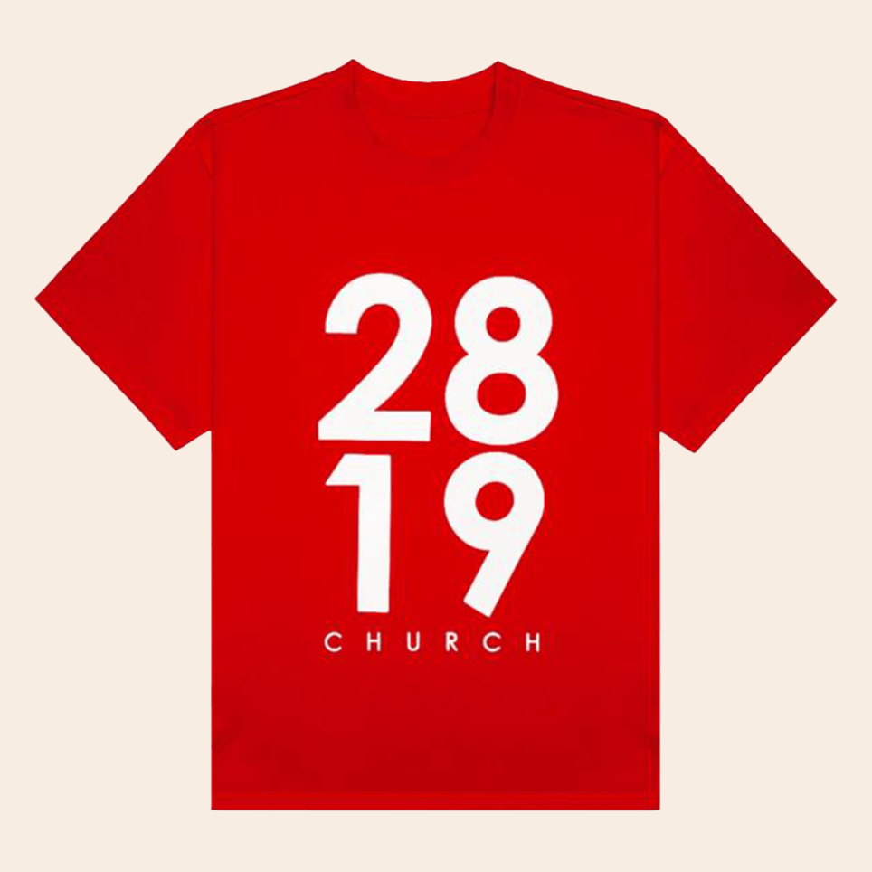 2819 Church Bold Red T-Shirt 2819 Merch Fathers Day Presents For Husband BFF Gifts Ideas