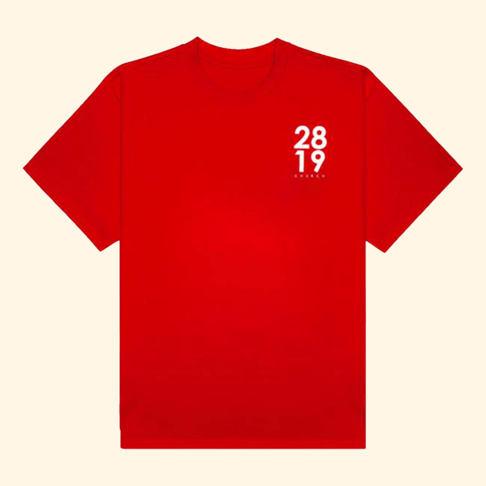 2819 Church Red T-Shirt 2819 Merch Fathers Day Presents For Son Birthday Gifts For Besties