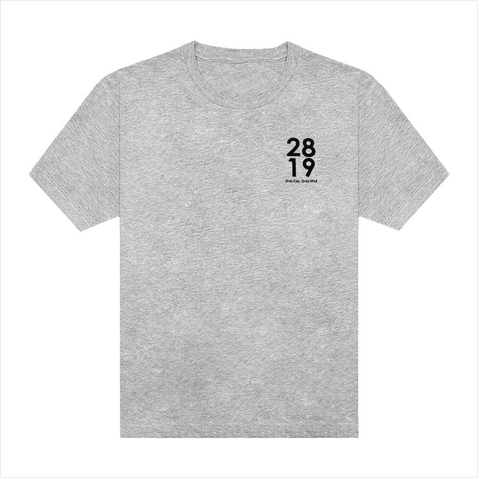 2819 Digital Disciple Grey T-Shirt 2819 Church Merch Present For Husband Birthday Gift Ideas