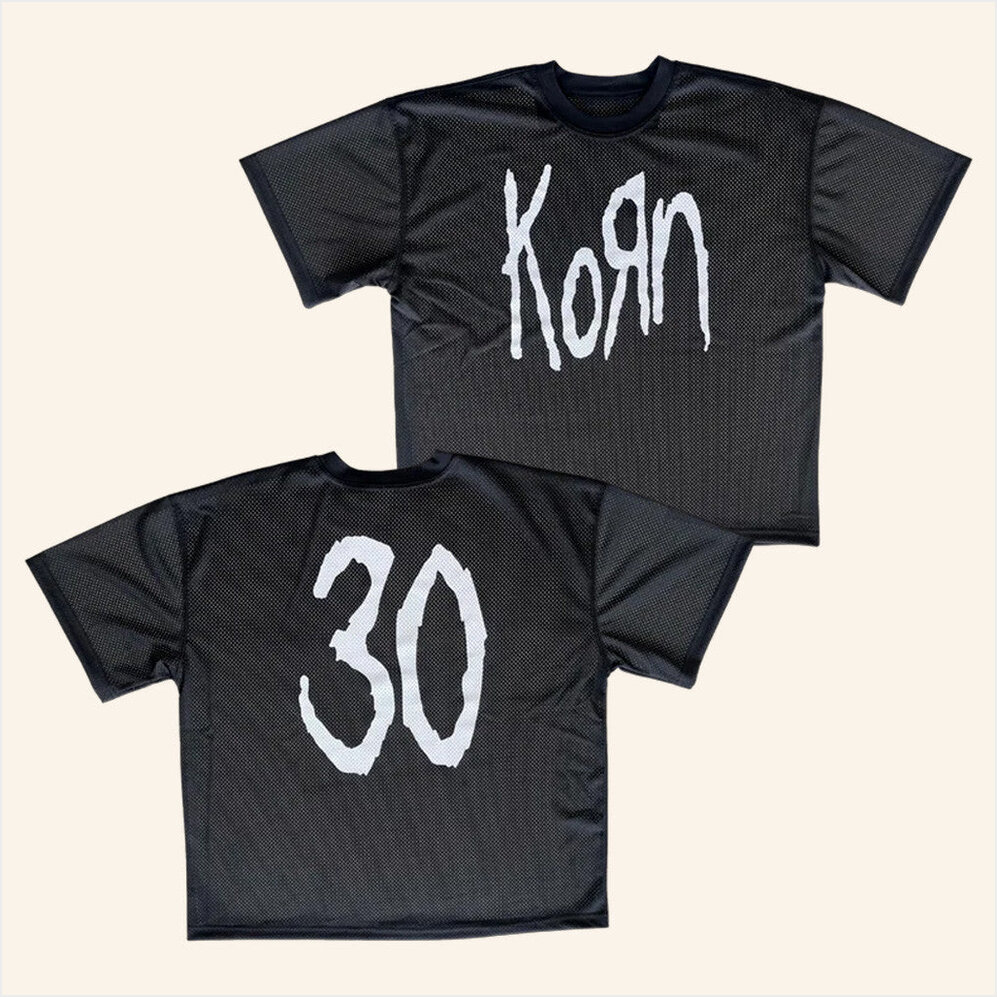 30 Mesh Jersey T-Shirt Korn Merch Birthday Gifts For Music Lovers BFF Gifts Christmas Presents