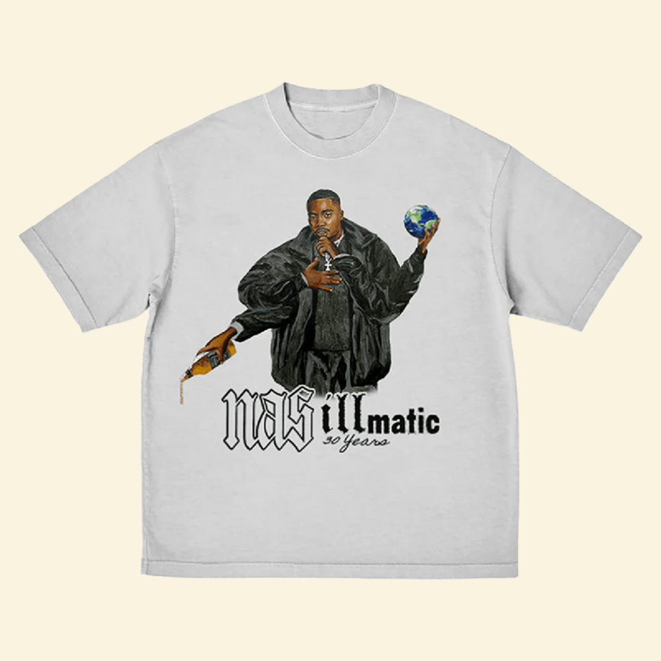 30 Years Of Illmatic Cement T-Shirt Nas Irjones Merch Fathers Day Delivery Birthday Gifts