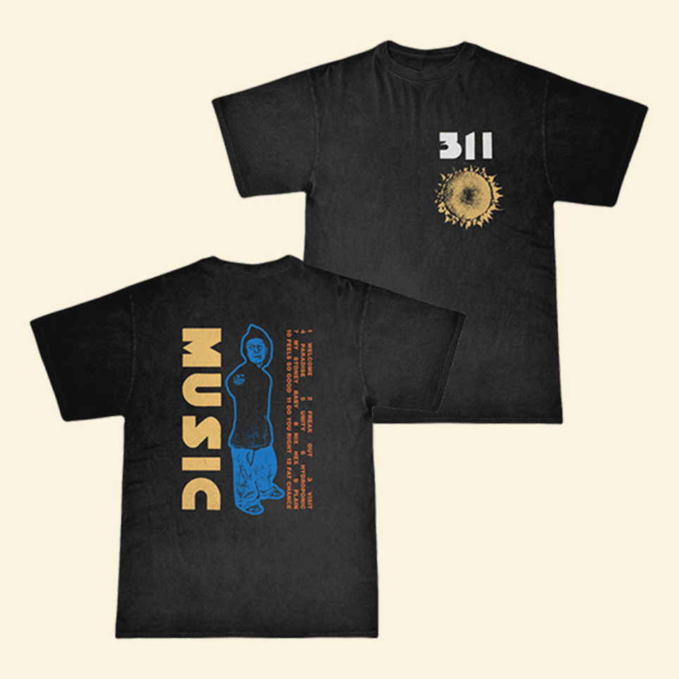 311 Music Anniversary Black T-Shirt 311 Merch Gifts For Band Fans Gift Idea for Boyfriend
