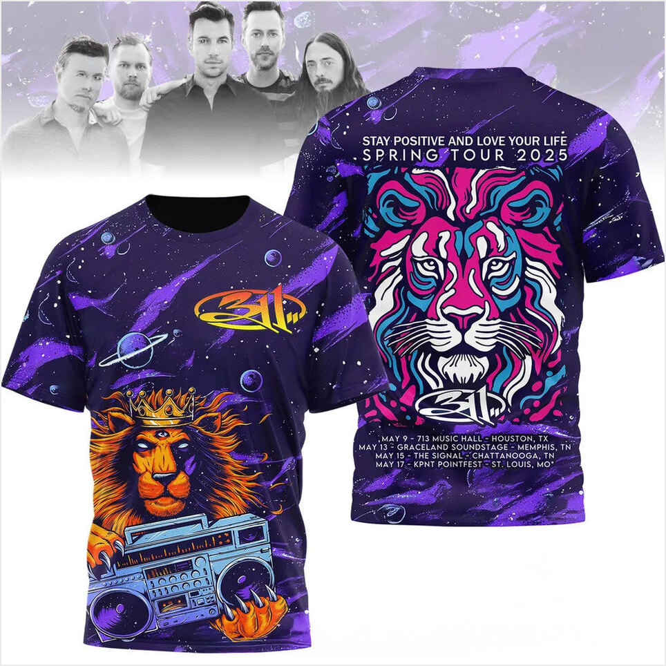 311 Spring Tour 2025 T-Shirt 311Merch Fathers Day Presents Birthday Gifts For Dudes