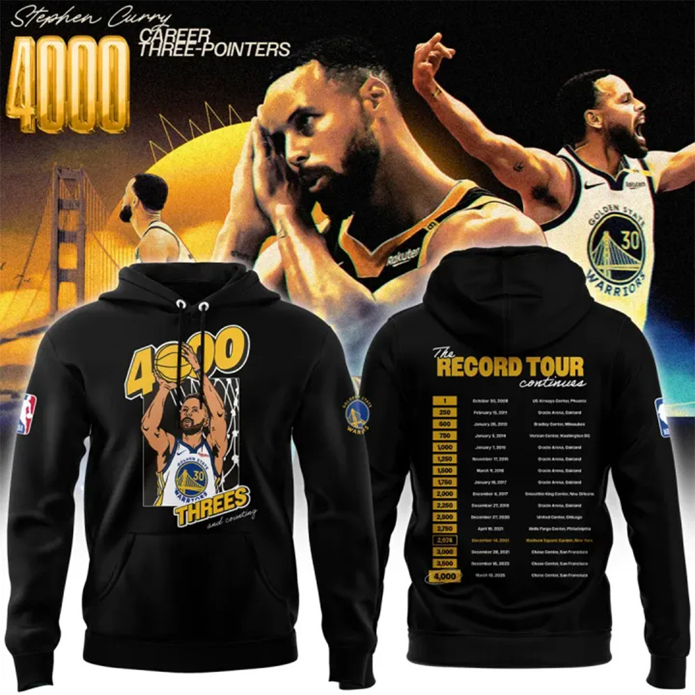 4000 Career Regular Season Threes Hoodie Gifts For The Basketball Enthusiast