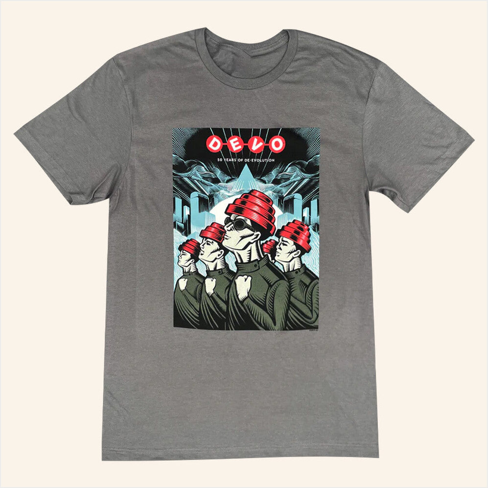 50 Years Of De Evolution Gray T-Shirt Devo Merch Best Friend Gift Ideas Gifts For Friends