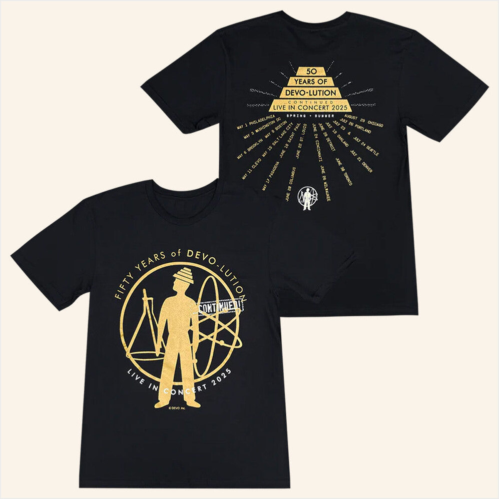 50 Years of Devolution 2025 Black Tour T-Shirt Devo Merch Birthday Gifts For Best Friend