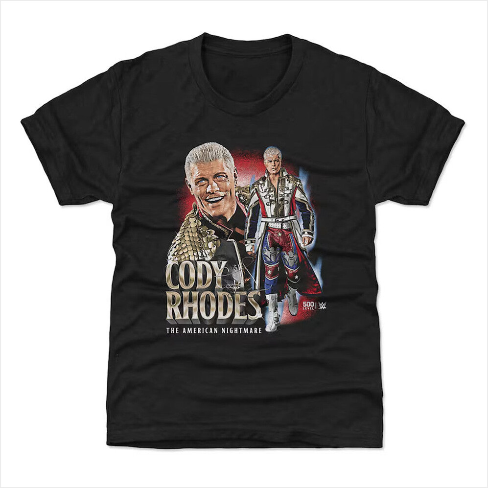 500 Level Heather Black Cody Rhodes American Nightmare Vintage T-Shirt Cody Rhodes Merch