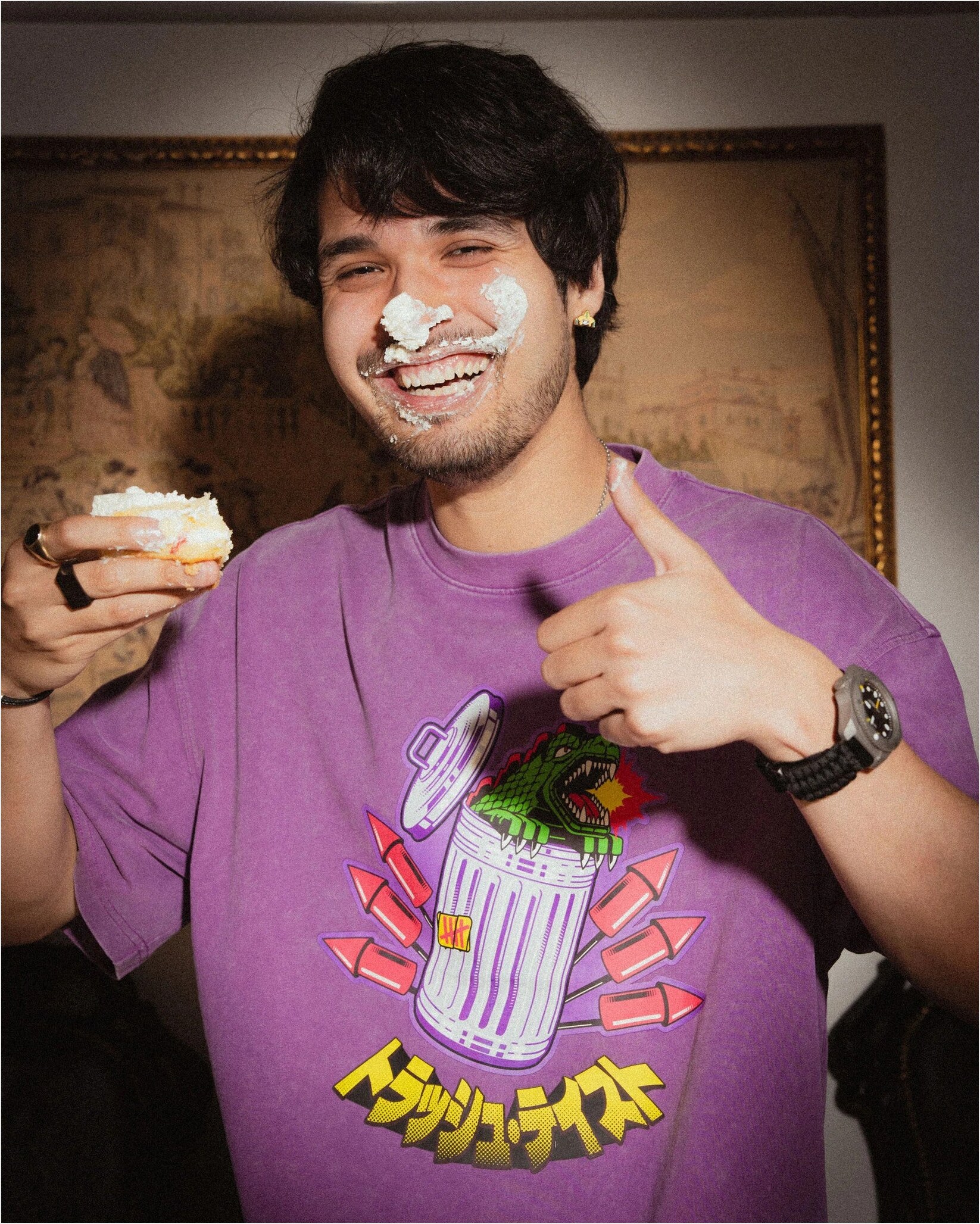 5th Anniversary Purple T-Shirt Trash Taste Merch Fathers Day Gift Ideas BFF Birthday Gifts