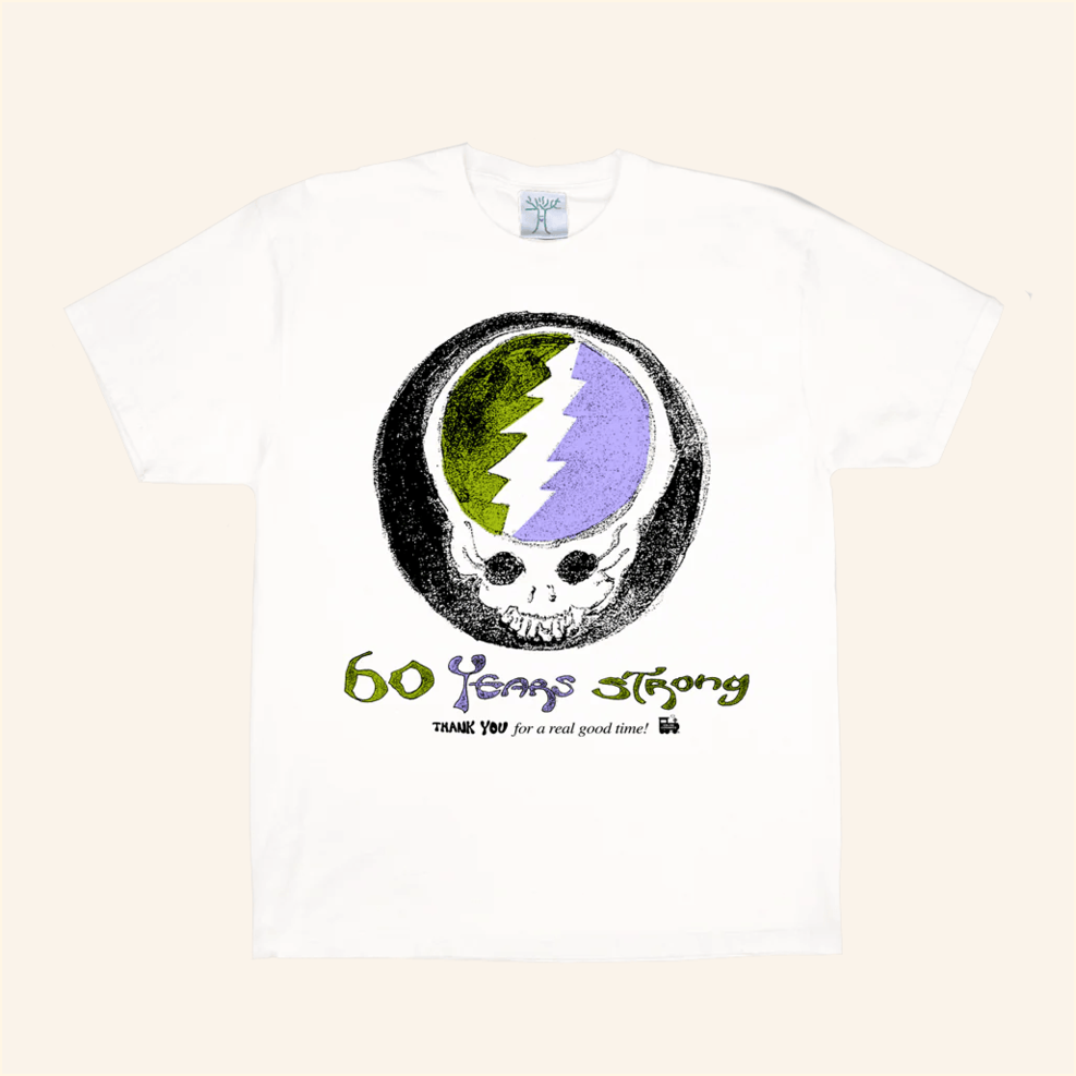 60 Years Strong White T-Shirt Online Ceramics Merch Birthday Gifts For Dad BFF Gifts