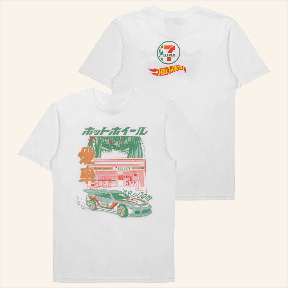 7 Eleven X Hot Wheels Anime T-Shirt 7 Collection Merch Best Friend Birthday Gift Ideas