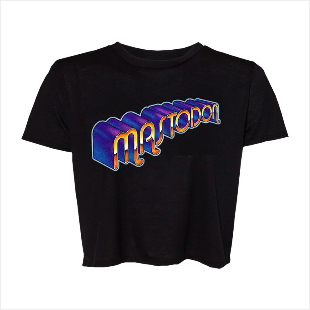 70s Logo Crop T-Shirt Mastodon Merch Birthday Gifts For Womens Gifts For Friends