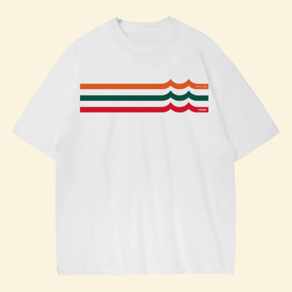 7eleven X Lateral Vision Waves Logo T-Shirt Official 7 Collection Merch Fathers Day Gifts