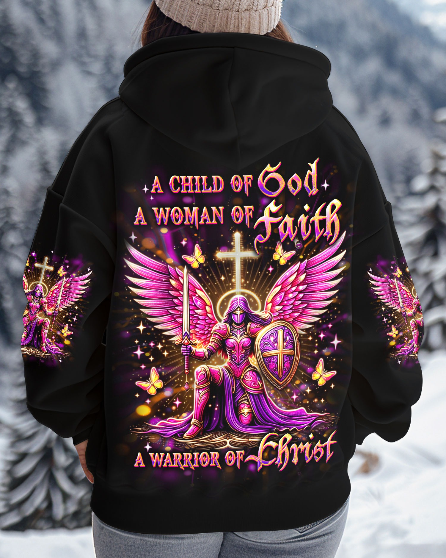 A Child Of God A Woman Of Faith Hoodie A Warrior Of Christ Christian Easter Gifts For Her