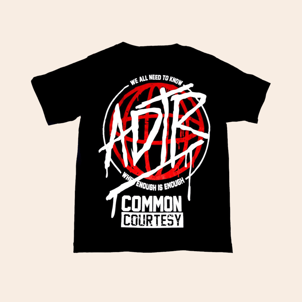 A Day To Remember Common Courtesy Enough Is Enough T-Shirt A Day To Remember Merch Fans Gifts