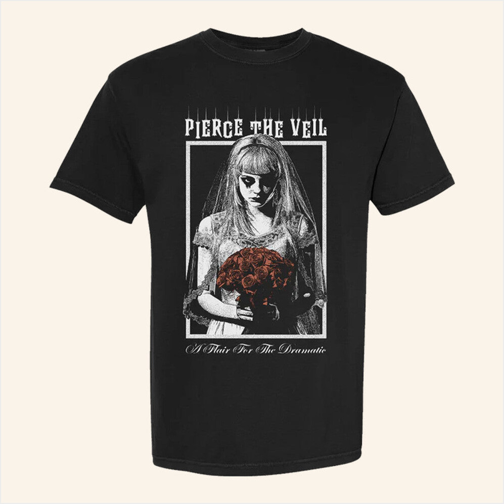 A Flair For The Dramatic Bride Shirt Pierce The Veil Merch Black Birthday Gifts For Best Friend