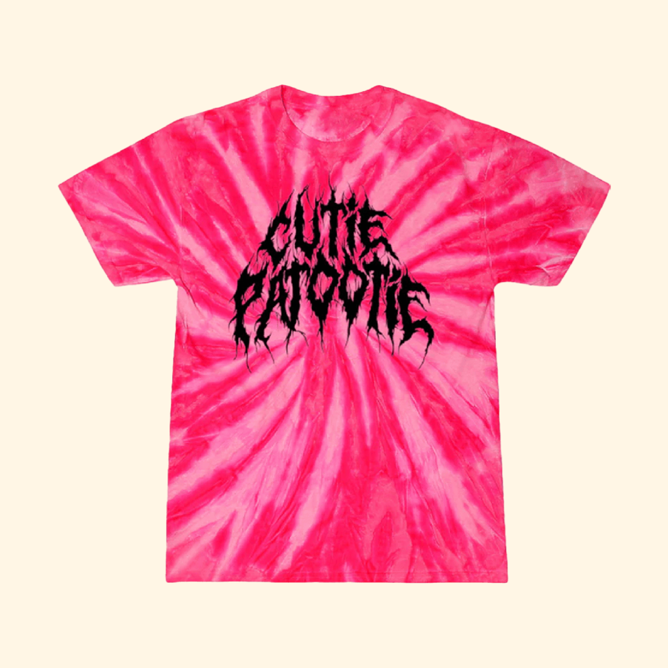 A Good Cult Hi Vis Pink Tie Dye Cutie Patootie Tie Dye Shirt Birthday Gifts For Sister
