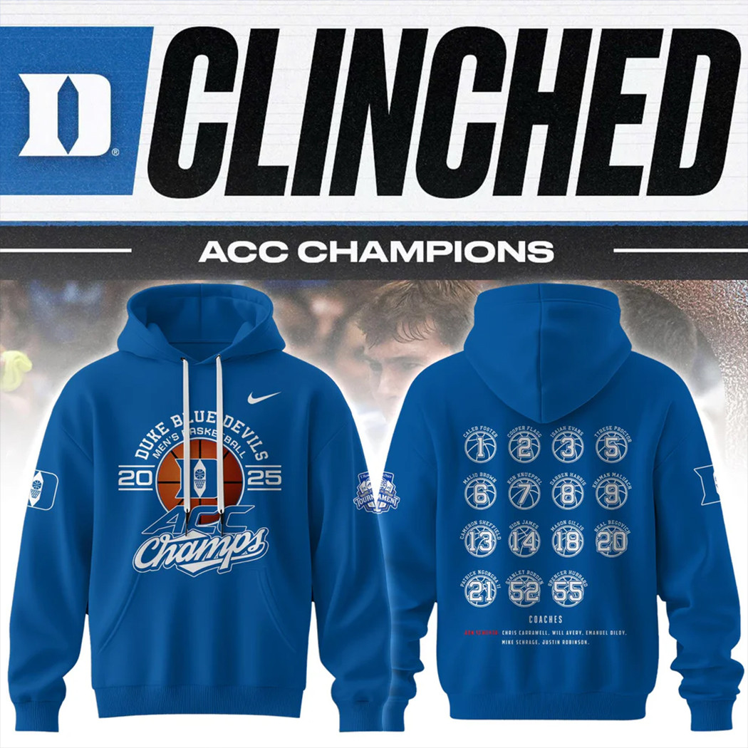 Acc Championship 2025 Hoodie 2025 ACC MenÃ¢â‚¬â„¢s Basketball Conference Tournament Champions Hoodie