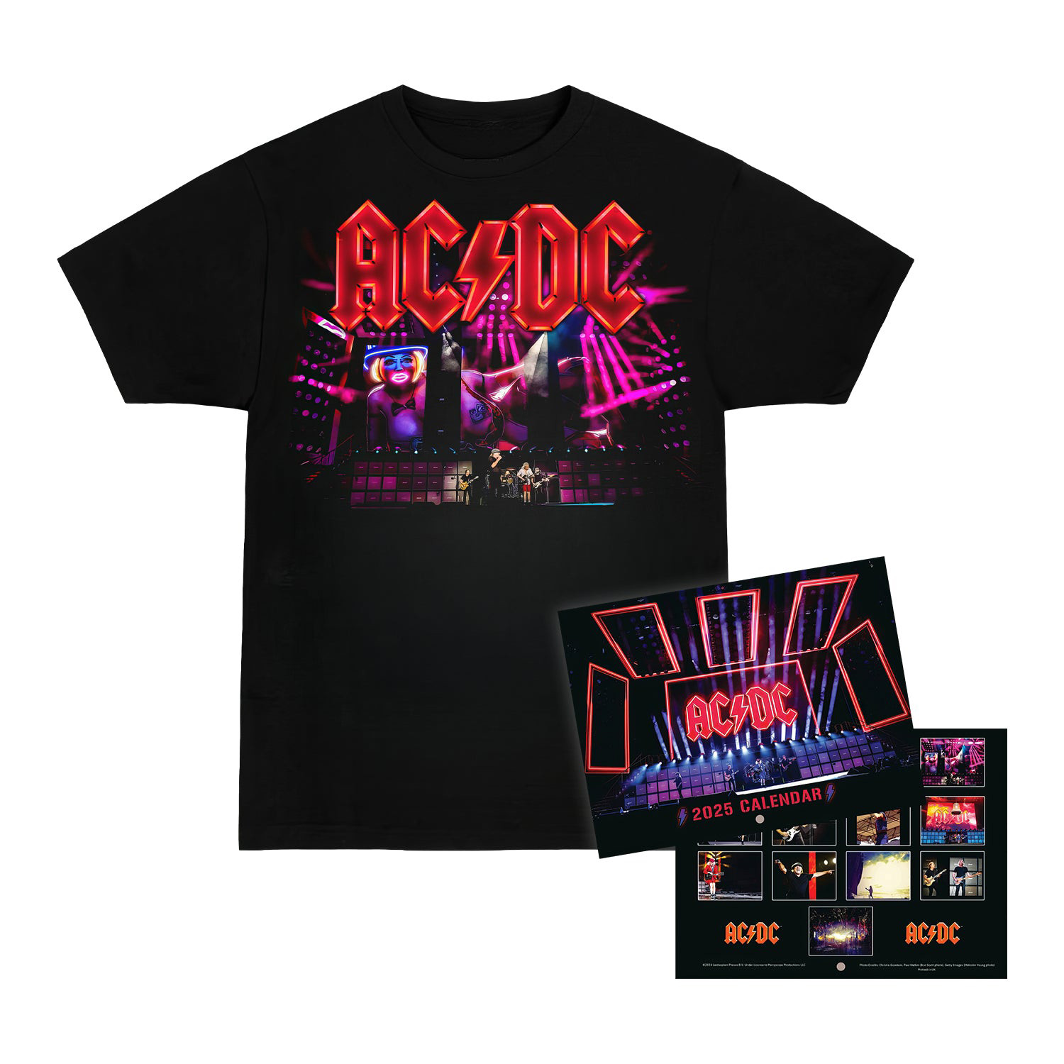 ACDC 2025 Calendar And Rosie Live in Europe T-Shirt Best Gifts For Dad