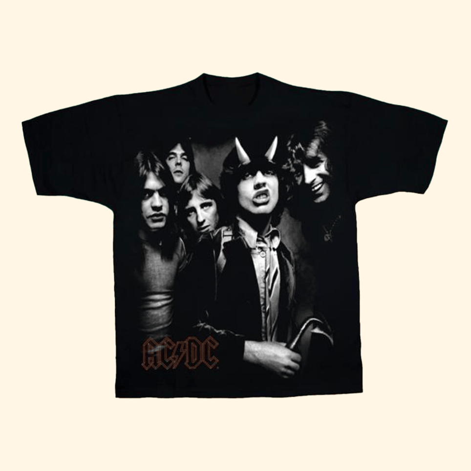ACDC Highway Group Black T-Shirt ACDC Merch Unique Birthday Gifts For Music Lovers BFF Gifts