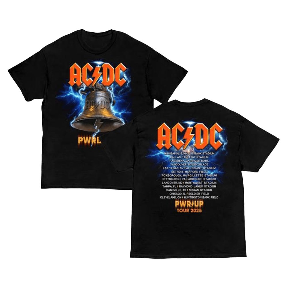 ACDC Merch Hells Bells Pwr Up Tour T-Shirt Gift For Concert Lover