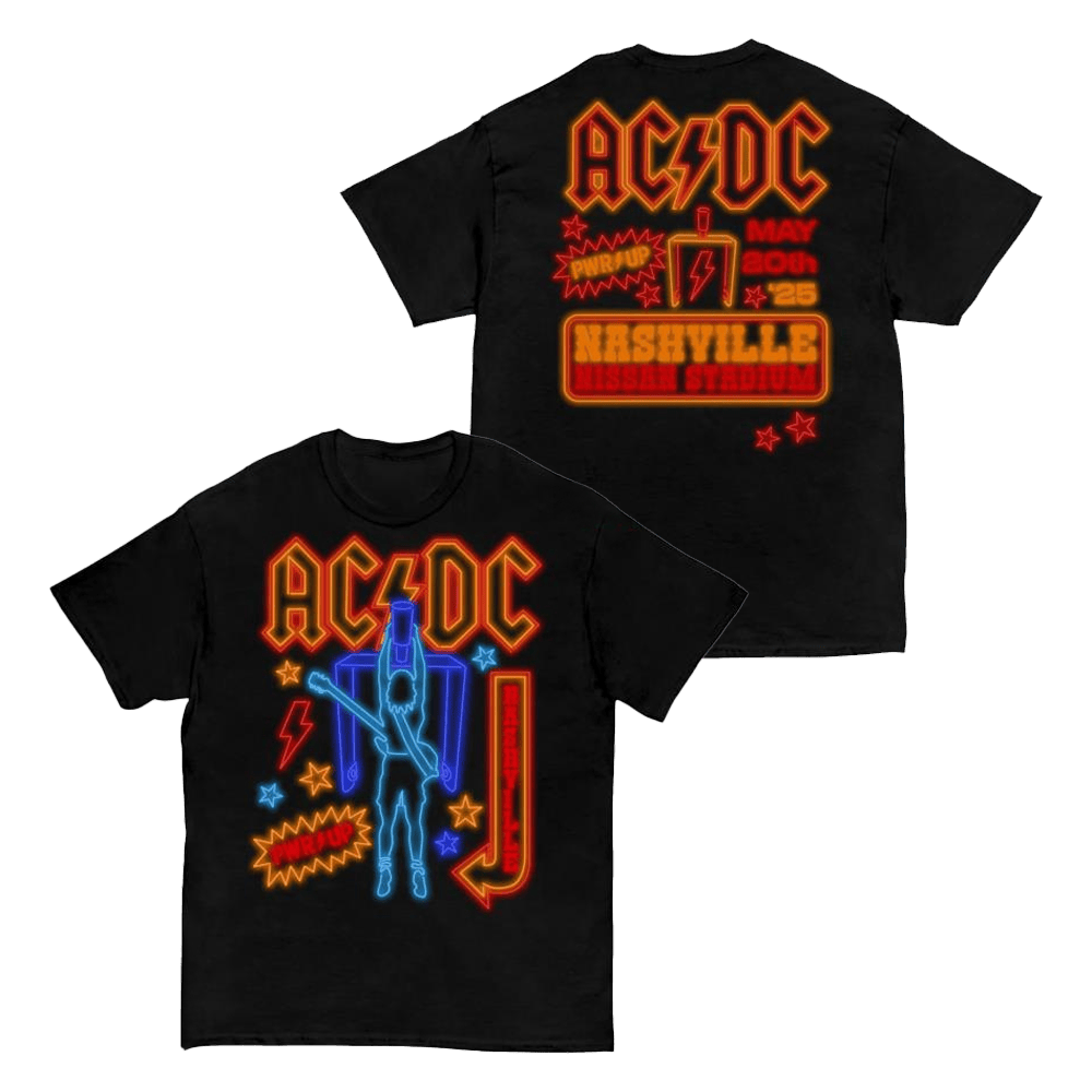 ACDC Merch Nashville Pwr Up Tour T-Shirt Gifts For Music Enthusiasts