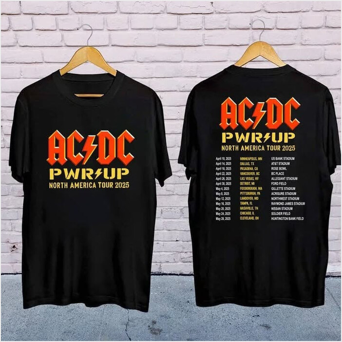 ACDC PWR UP North America Tour 2025 Shirt ACDC Merch Great Fathers Day Presents