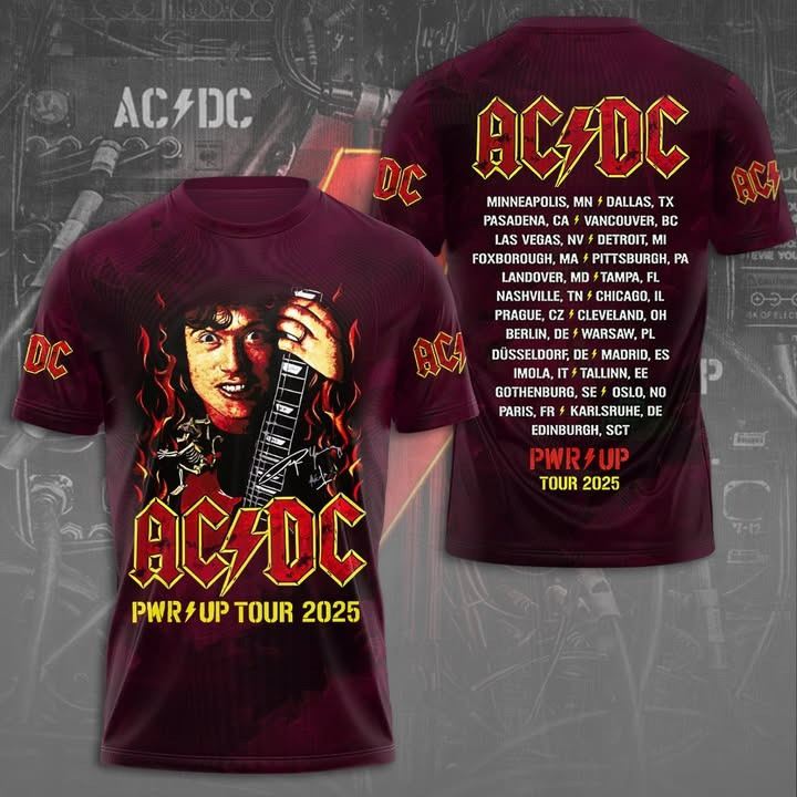 ACDC PWR UP Tour 2025 Shirt ACDC Merch Gifts For People Who Like Music