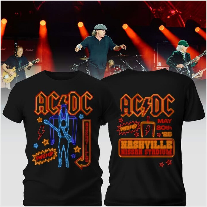 ACDC PWR UP Tour 2025 T-Shirt ACDC Merch Unique Gifts For Music Lovers Gifts For Best Friend